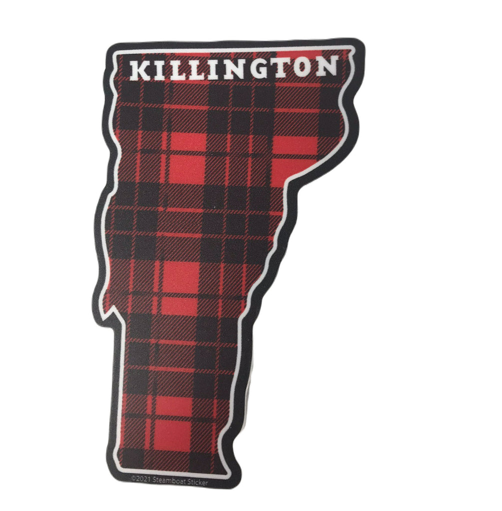 Killington Logo Plaid Vermont Sticker-Killington Sports
