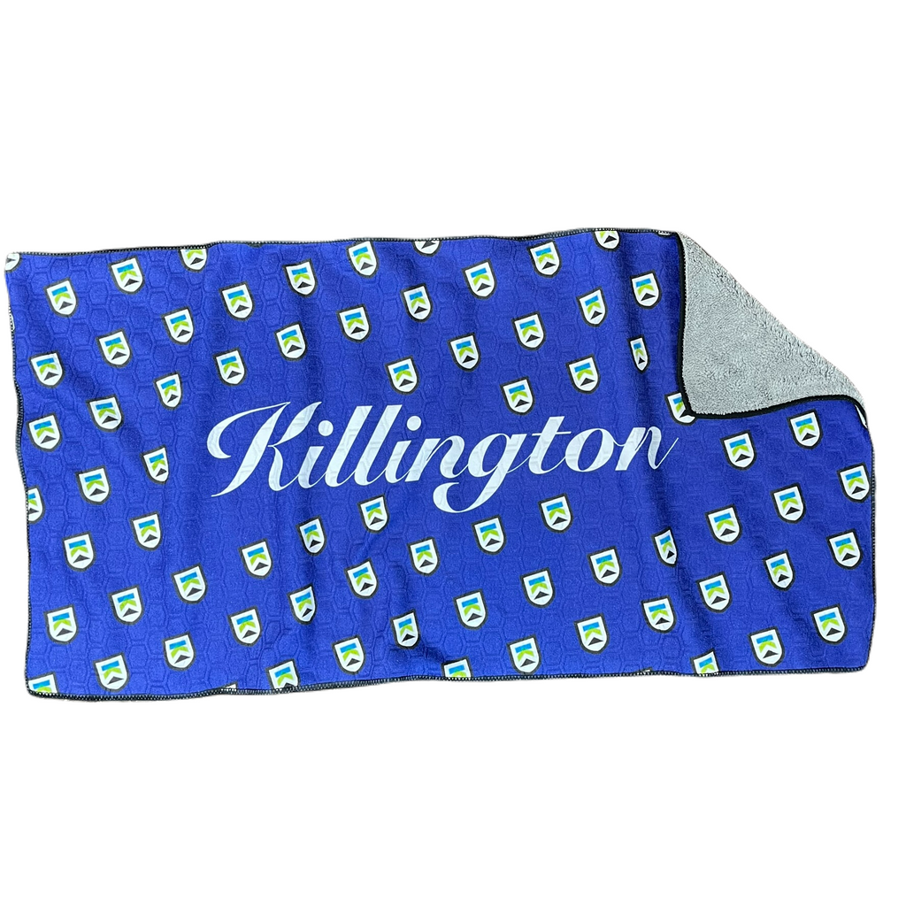 Killington Logo Rival Fleece-Backed Golf Towel-Dark Blue-Killington Sports