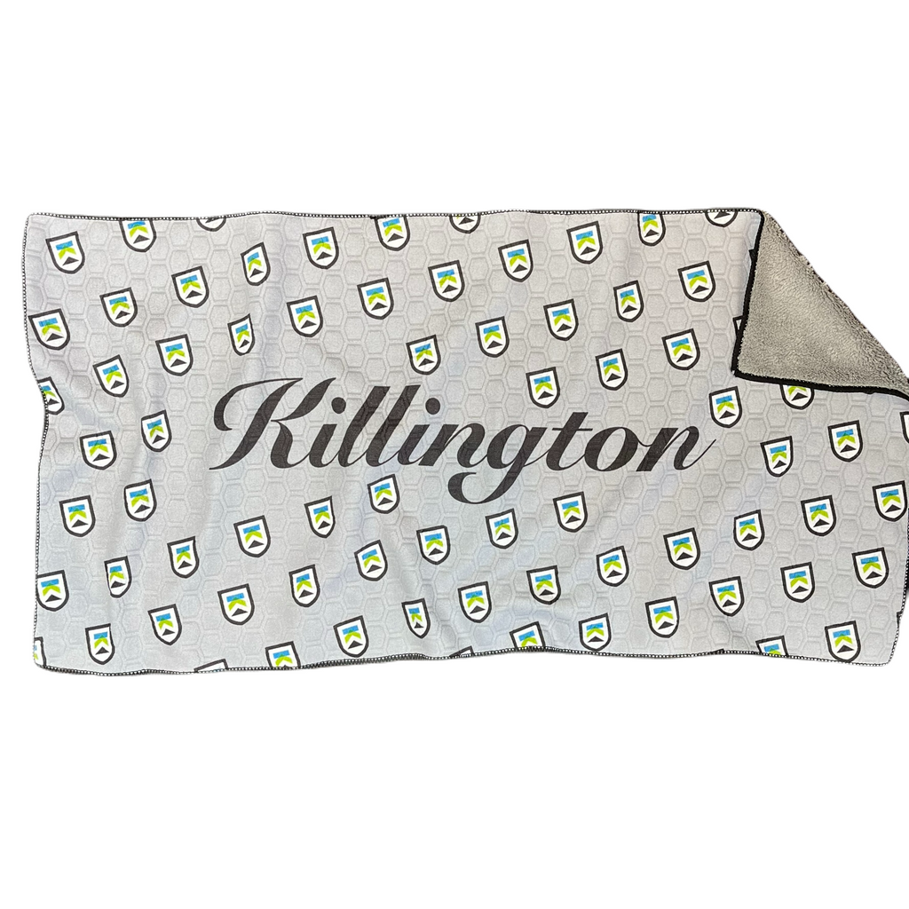 Killington Logo Rival Fleece-Backed Golf Towel-Grey-Killington Sports