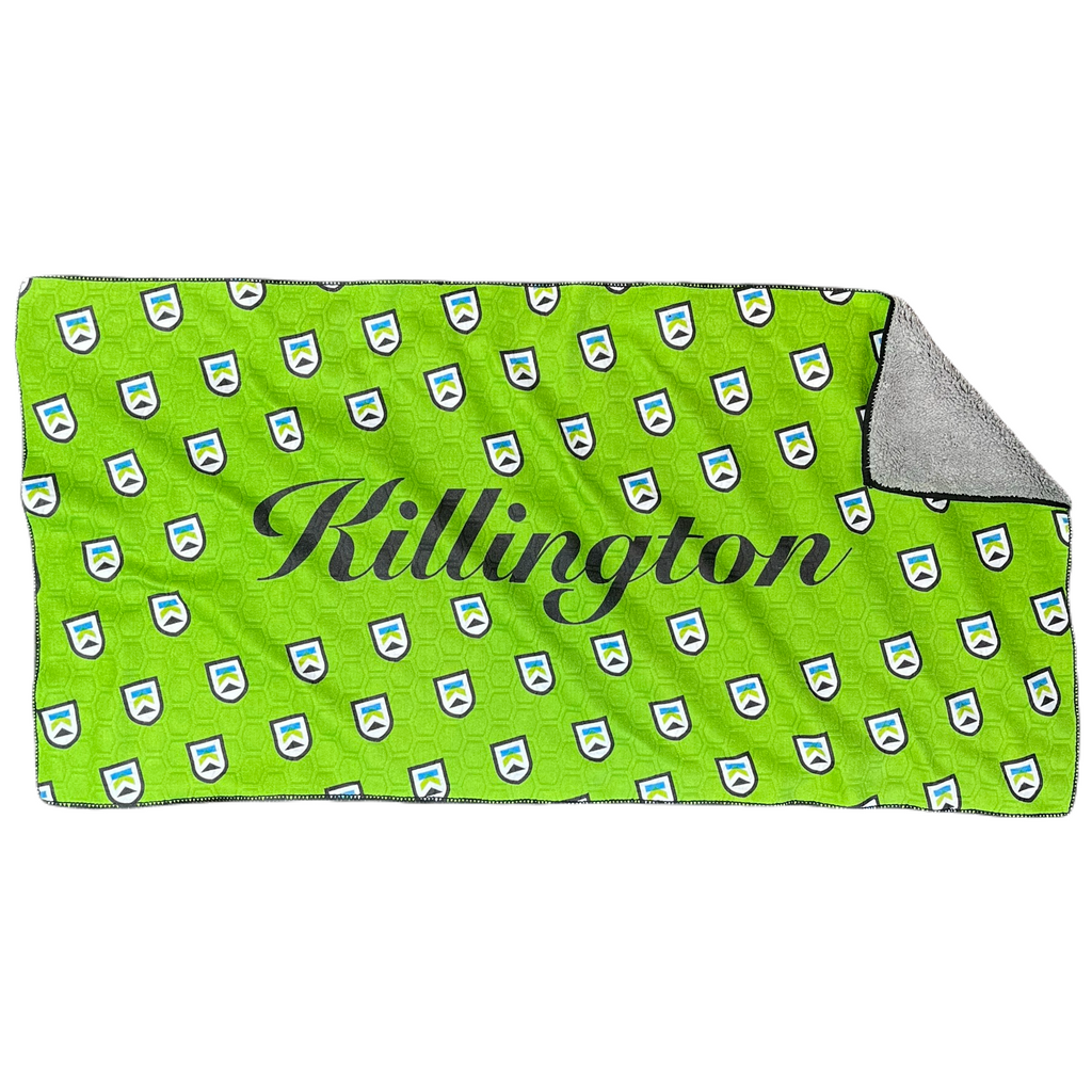 Killington Logo Rival Fleece-Backed Golf Towel-Lime-Killington Sports