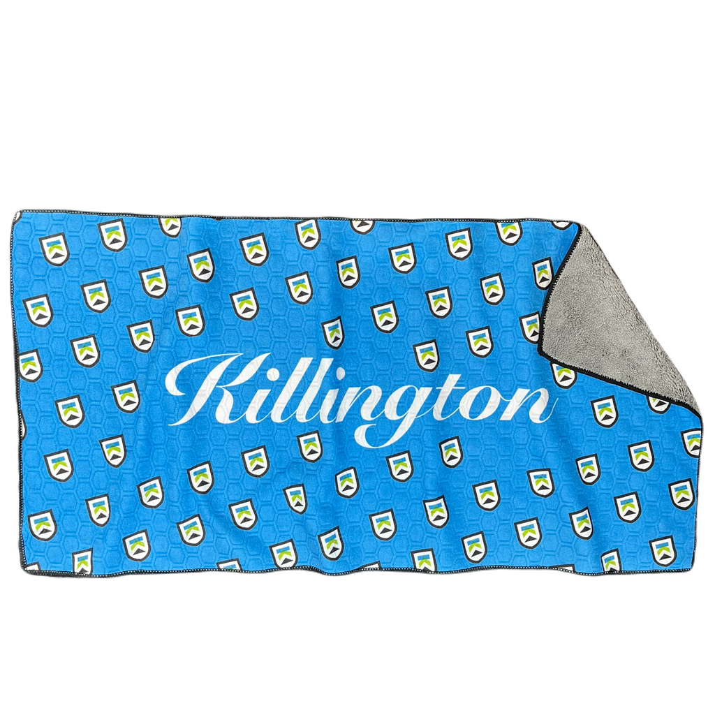 Killington Logo Rival Fleece-Backed Golf Towel-Sky Blue-Killington Sports
