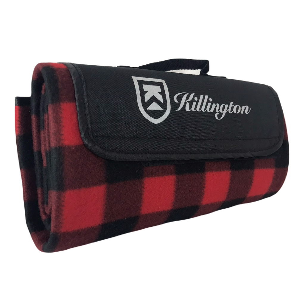 Killington Logo Roll Up Picnic Blanket-Red/Black-Killington Sports