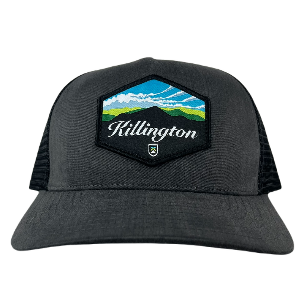 Killington Logo Scenic Landscape Trucker-Gray/Black-Killington Sports