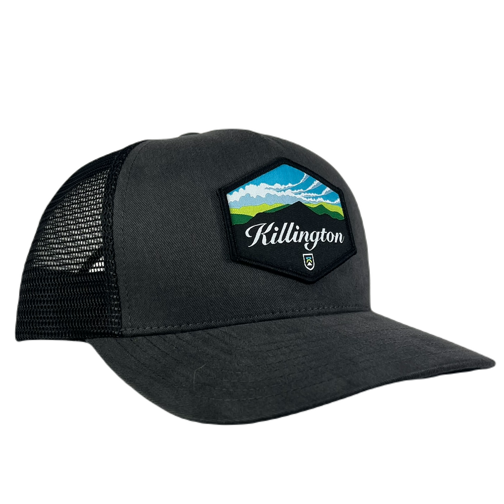 Killington Logo Scenic Landscape Trucker-Gray/Black-Killington Sports