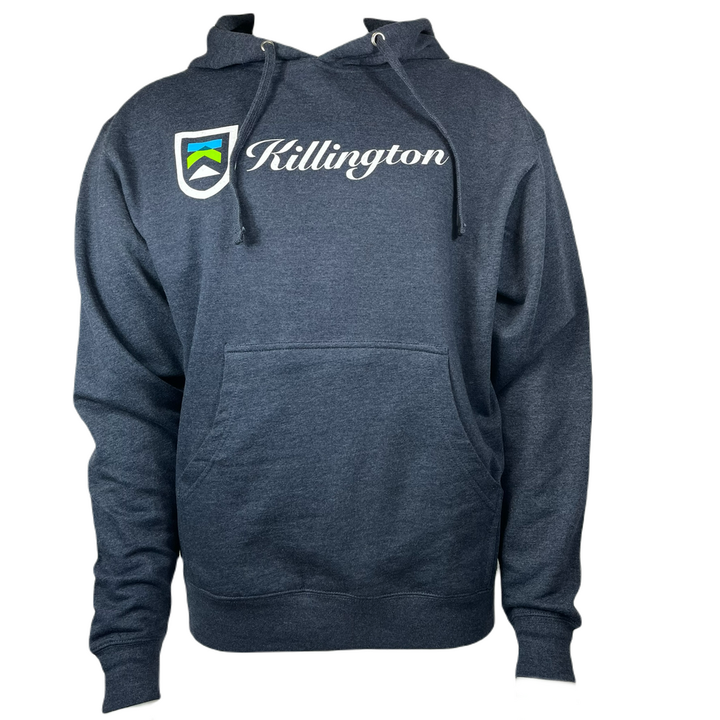 Killington Logo Script Hoodie-Heather Navy-Killington Sports