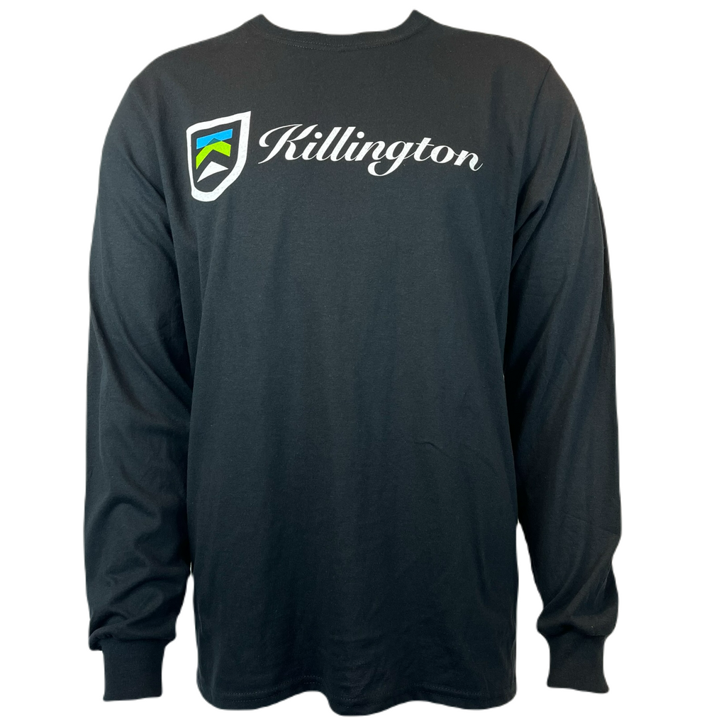 Killington Logo Script Long Sleeve TShirt-Jet Black-Killington Sports