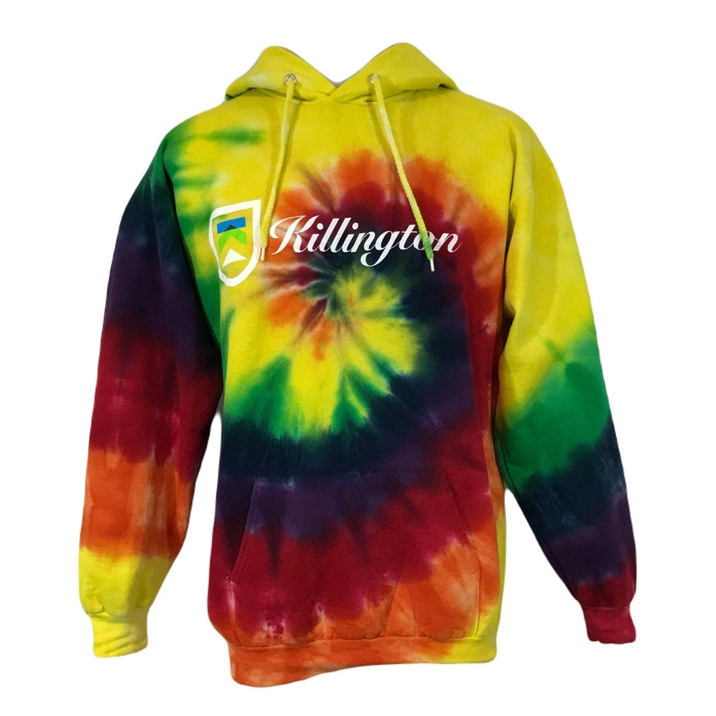Killington Logo Script Tie Dye Hoodie-Neon Rainbow-Killington Sports