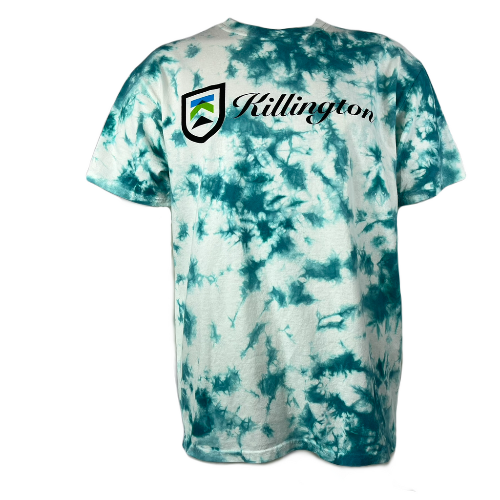 Killington Logo Script Tie-Dye TShirt-Teal-Killington Sports