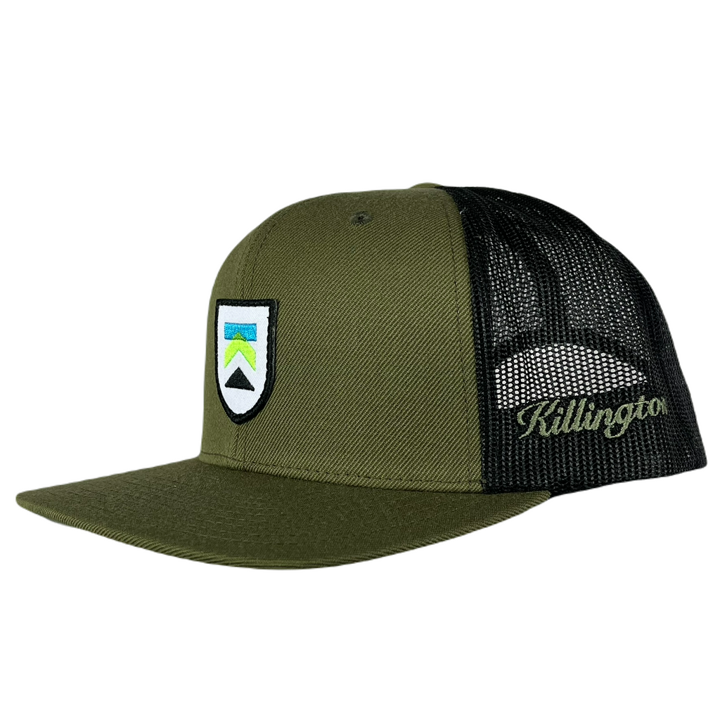 Killington Logo Shield Patch 511 Trucker Hat-Loden/Black-Killington Sports
