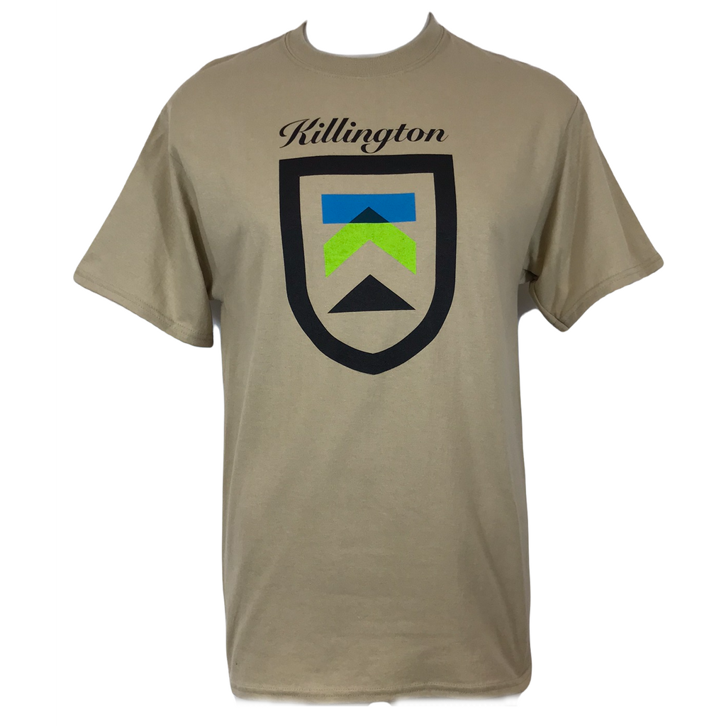 Killington Logo Shield TShirt-Light Sand-Killington Sports