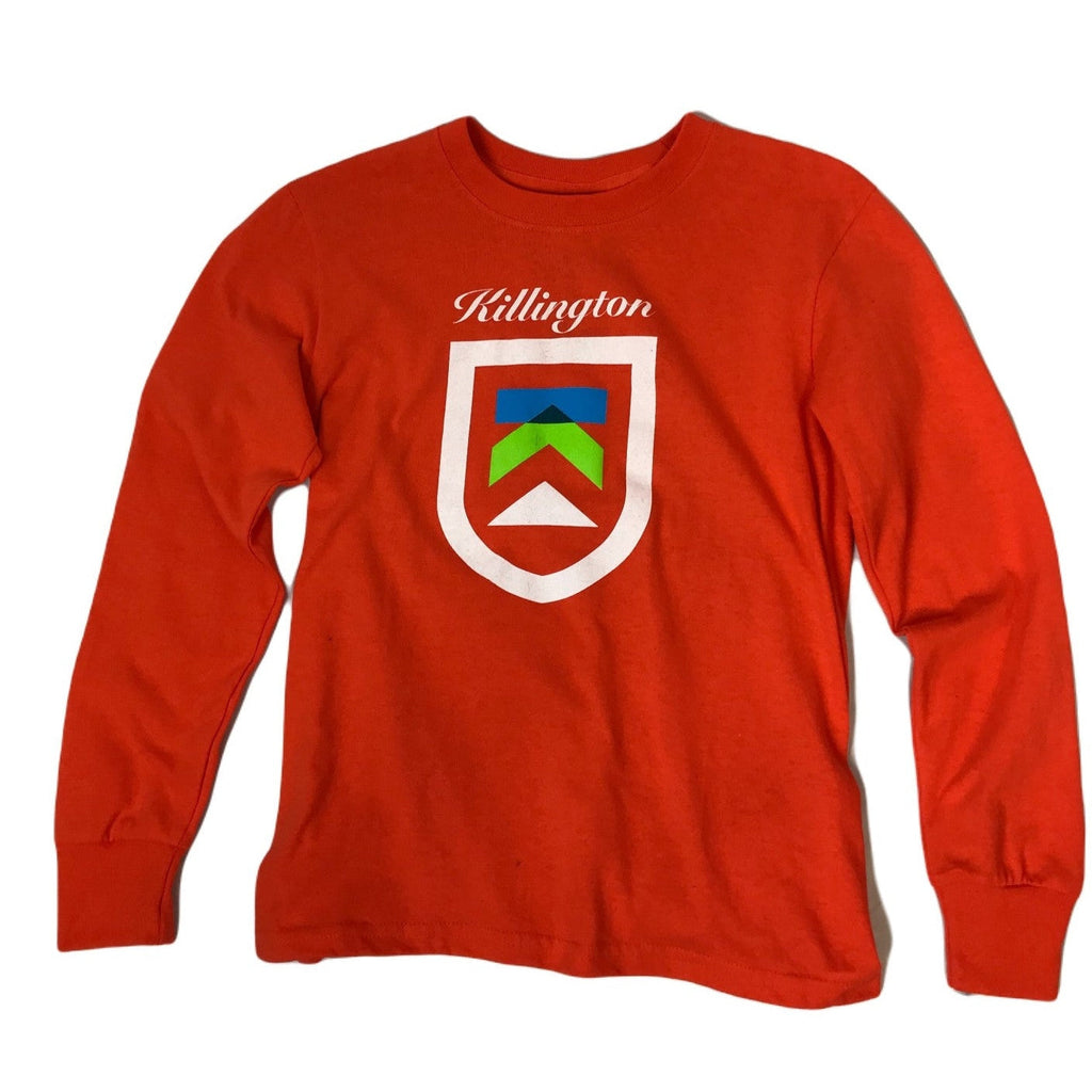 Killington Logo Shield Youth Long Sleeve TShirt-Orange-Killington Sports