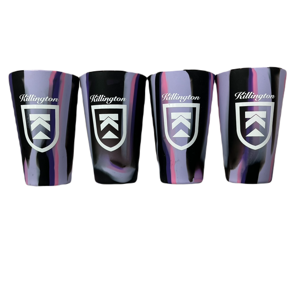 Killington Logo Silicone Tie Dye 16oz Pint Glasses - Set of 4-Northern Light-Killington Sports