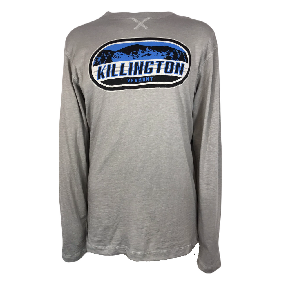 Killington Logo Slub Long Sleeve Crew TShirt-Premium Heather-Killington Sports