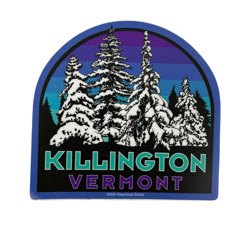 Killington Logo Snowy Trees Sticker-Killington Sports