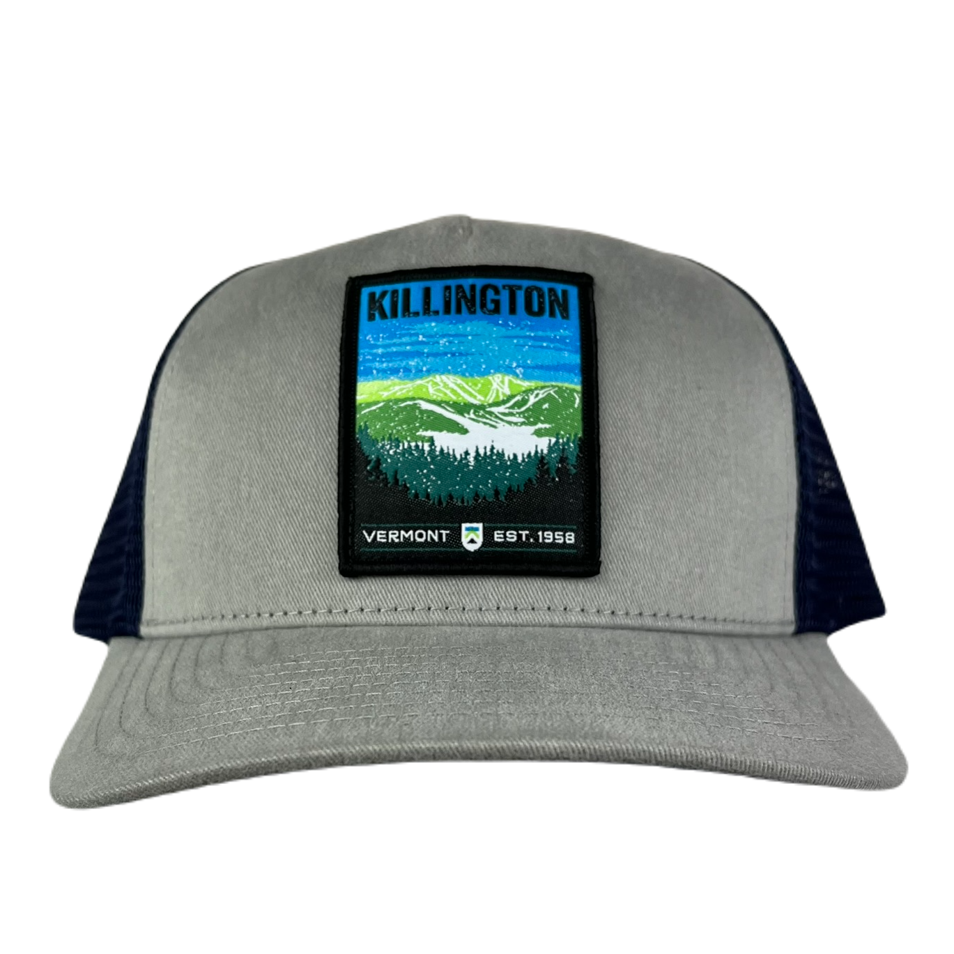 Killington Logo Sunset Patch Trucker-Gray/Black-Killington Sports