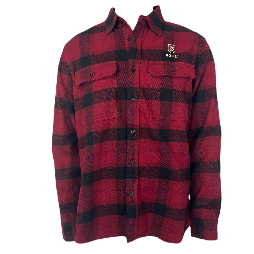 Killington Logo: The North Face Men’s Shield & 4241' Arroyo Flannel Shirt-Beetroot TNF Shadow Small Plaid-Killington Sports