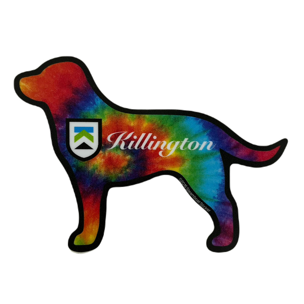 Killington Logo Tie-Dye Dog Sticker-Killington Sports