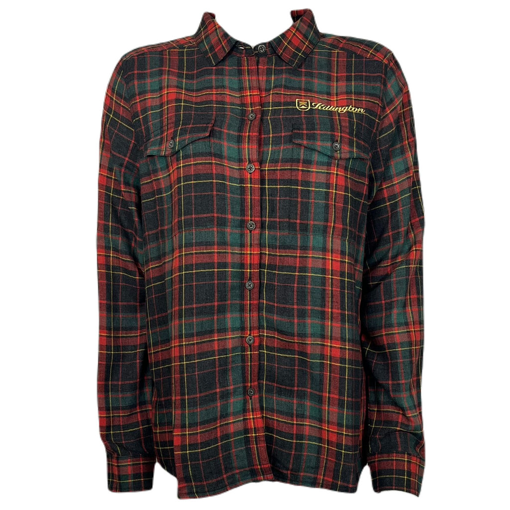 Killington Logo: Toad & Co Women's Re-Form Flannel Long Sleeve Shirt-Black-Killington Sports