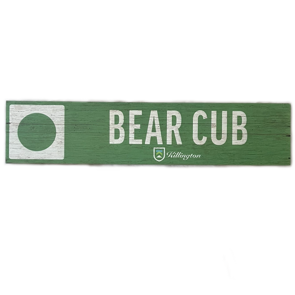 Killington Logo Tongue and Groove Trail Sign-Bear Cub-Killington Sports