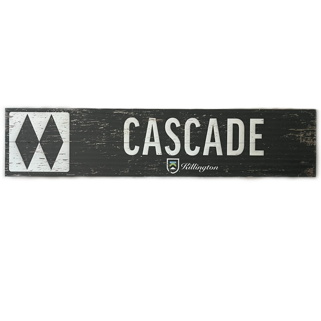 Killington Logo Tongue and Groove Trail Sign-Cascade-Killington Sports