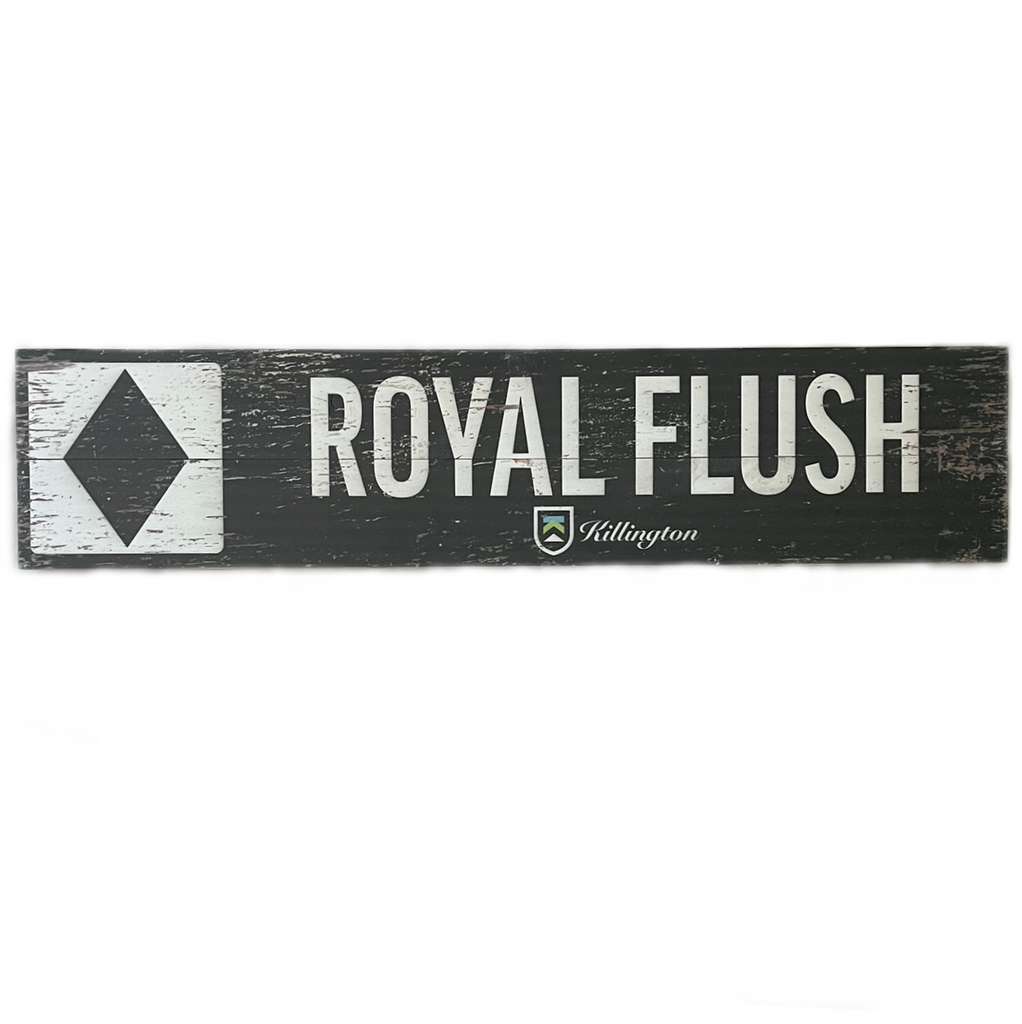 Killington Logo Tongue and Groove Trail Sign-Royal Flush-Killington Sports