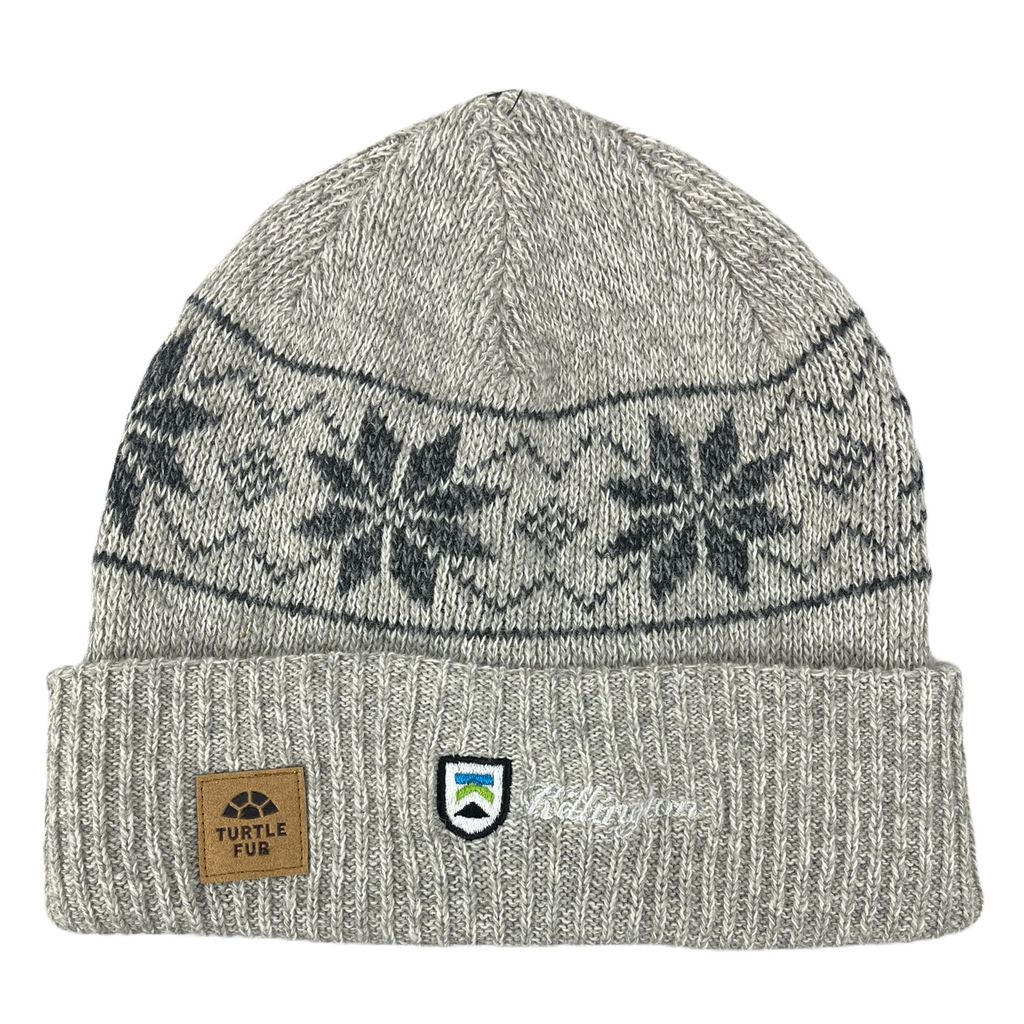 Killington Logo Turtle Fur Ocean Ragg Wool Mount Snow Beanie-Beige-Killington Sports