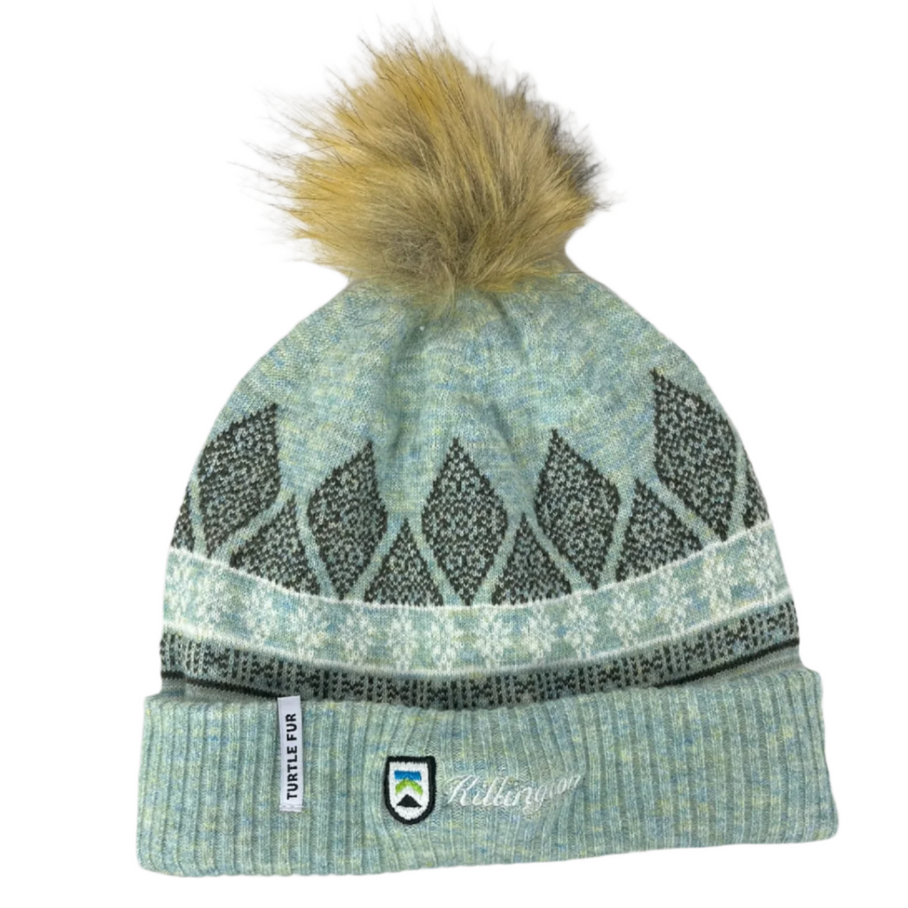 Killington Logo Turtle Fur Recycled Ellen Beanie-Mint-Killington Sports