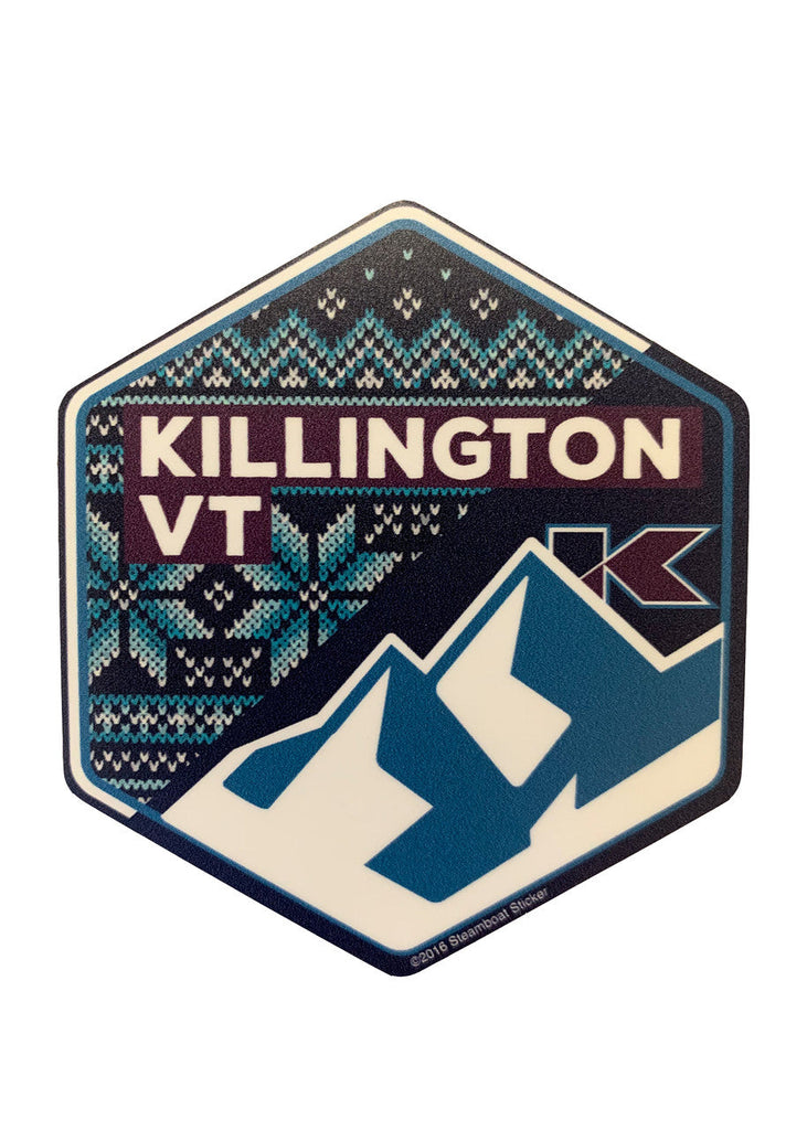 Killington Logo VT Hex Sticker-Killington Sports