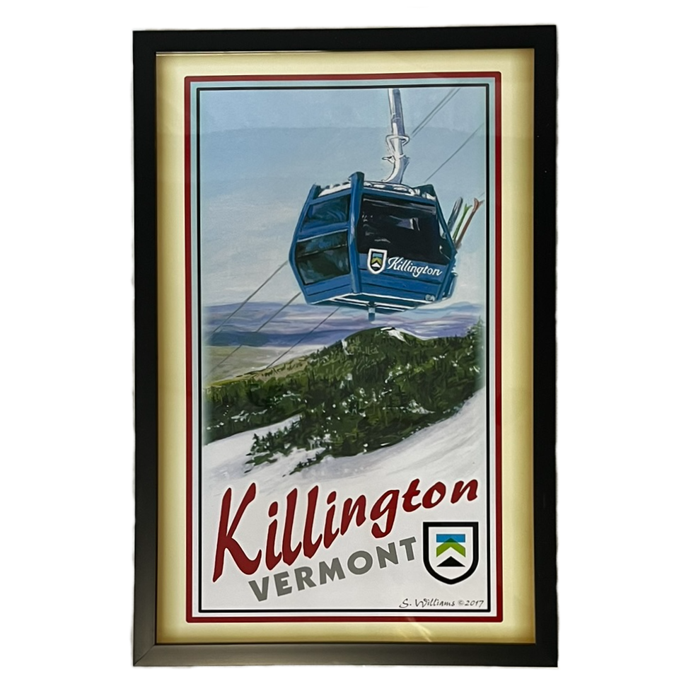 Killington Logo Vintage Style Wall Art: Gondola-Killington Sports