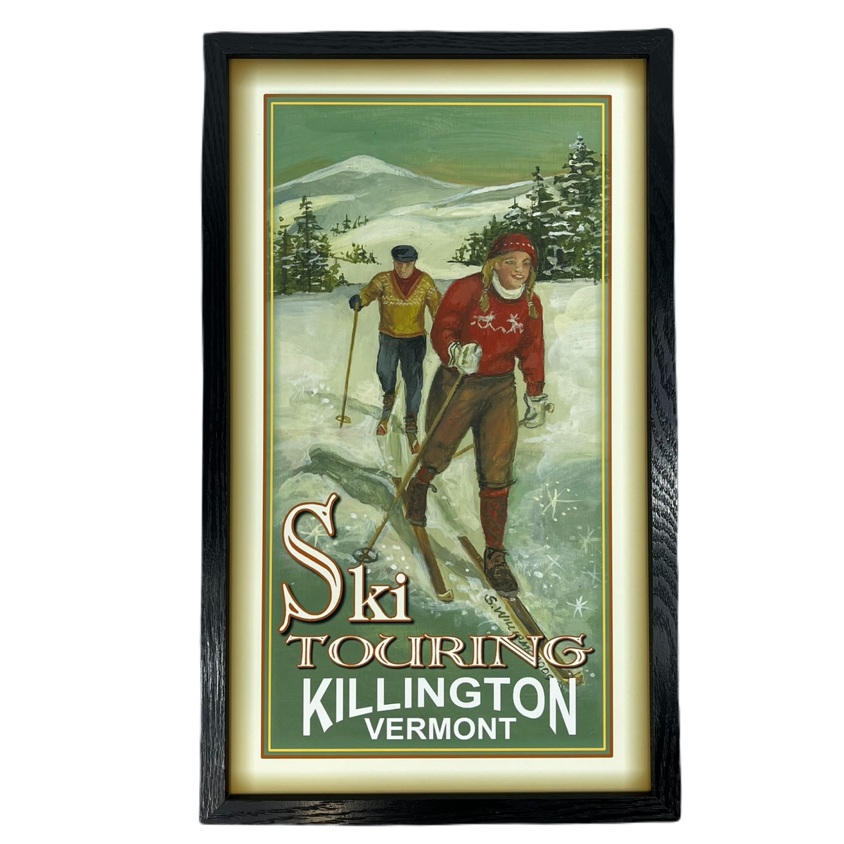 Killington Logo Vintage Style Wall Art: Nordic Couple – Killington Sports