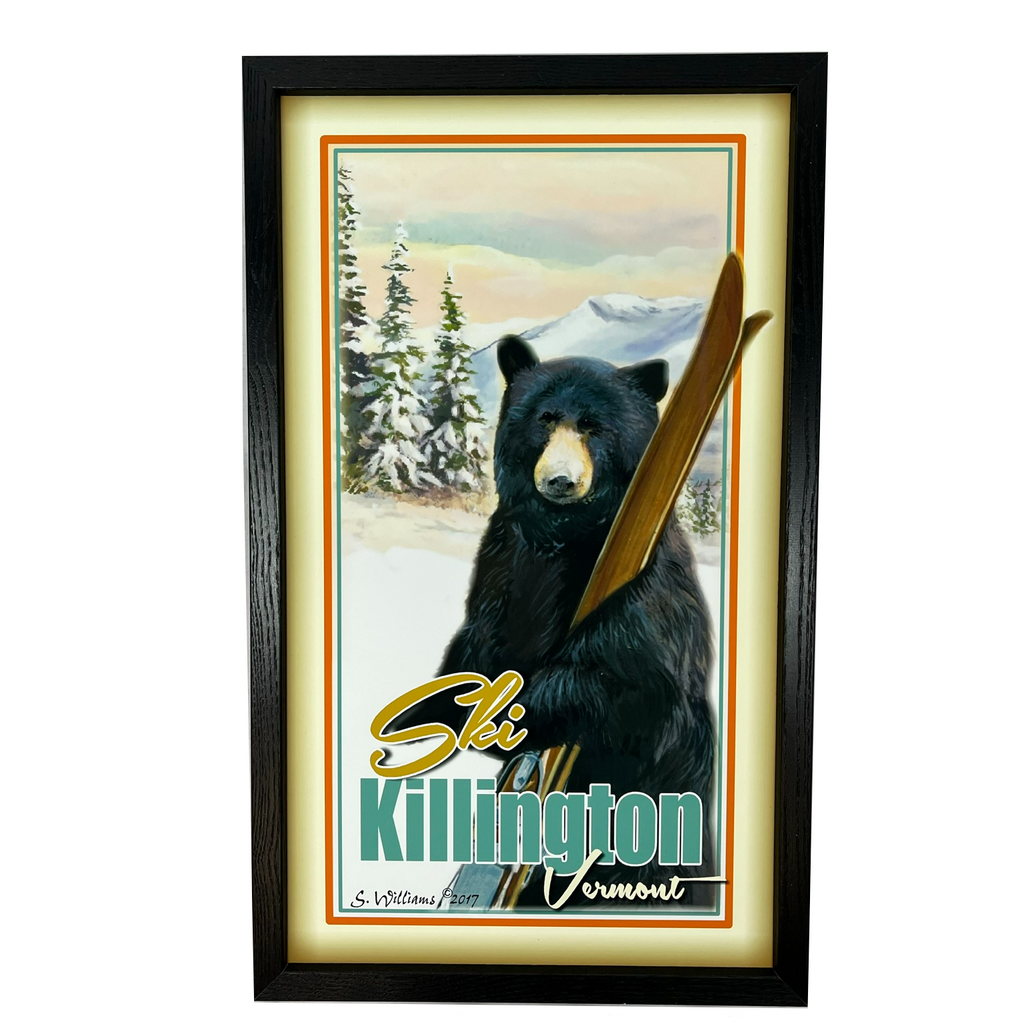 Killington Logo Vintage Style Wall Art: Ski Bear-Killington Sports