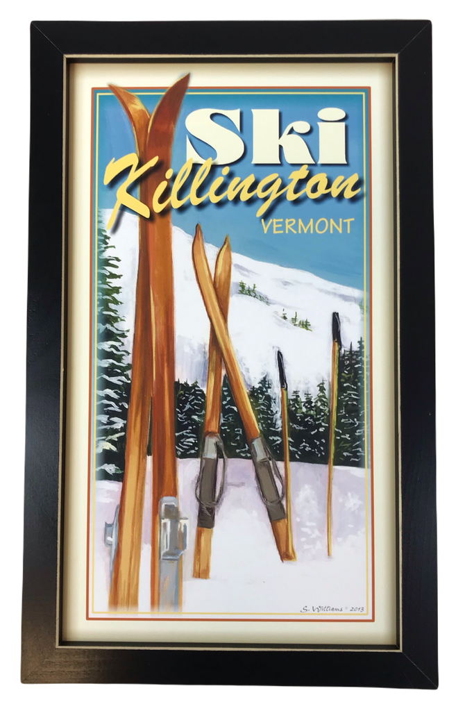 Killington Logo Vintage Style Wall Art: Ski Set-Killington Sports