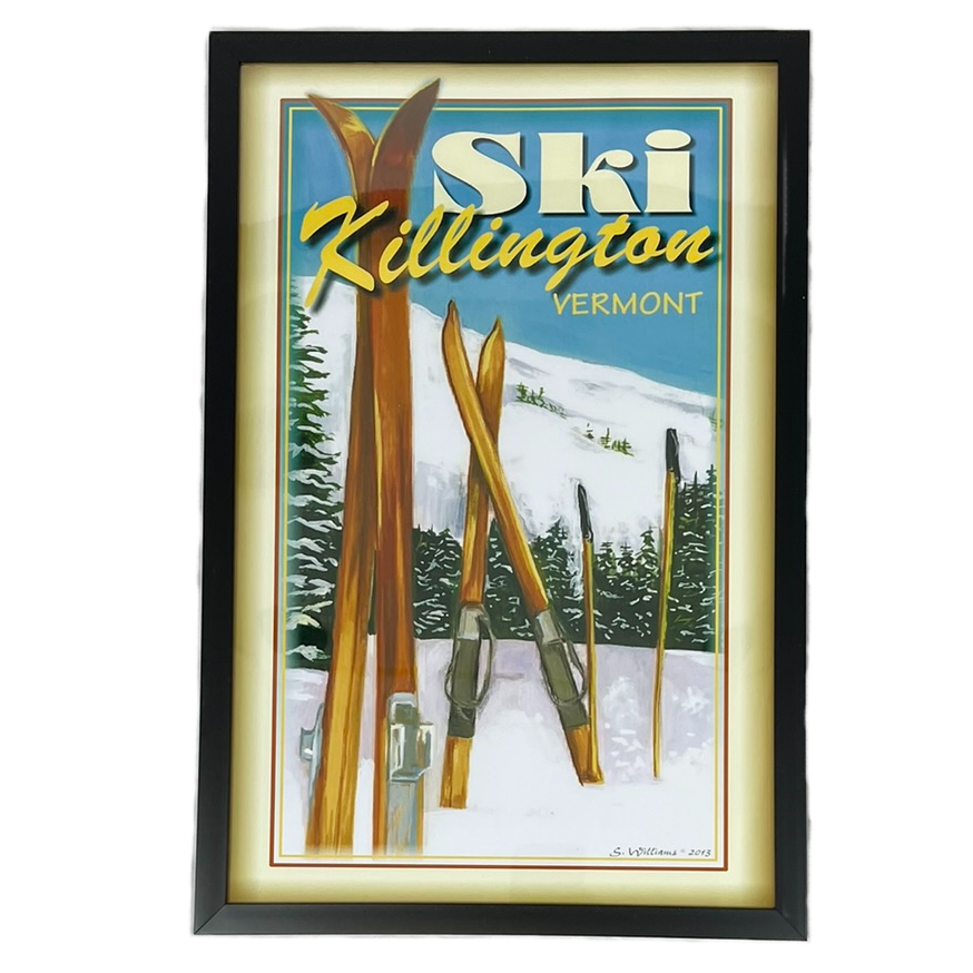 Killington Logo Vintage Style Wall Art: Ski Set-Killington Sports