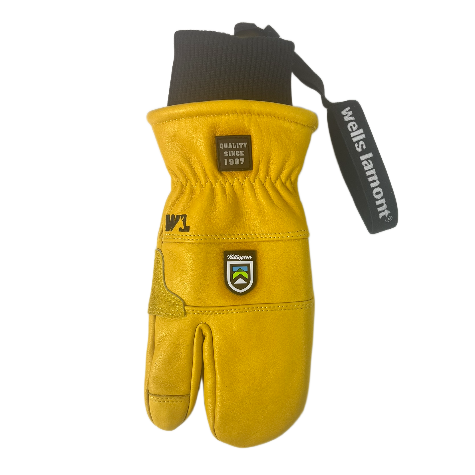 Killington Logo: Wells Lamont Leather Lobster Mittens-Killington Sports