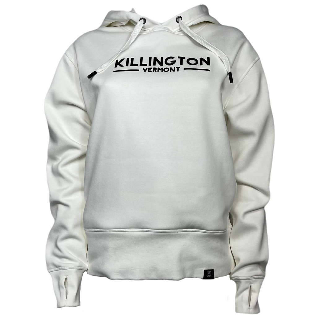 Killington Logo Womens Hoodie-White-Killington Sports