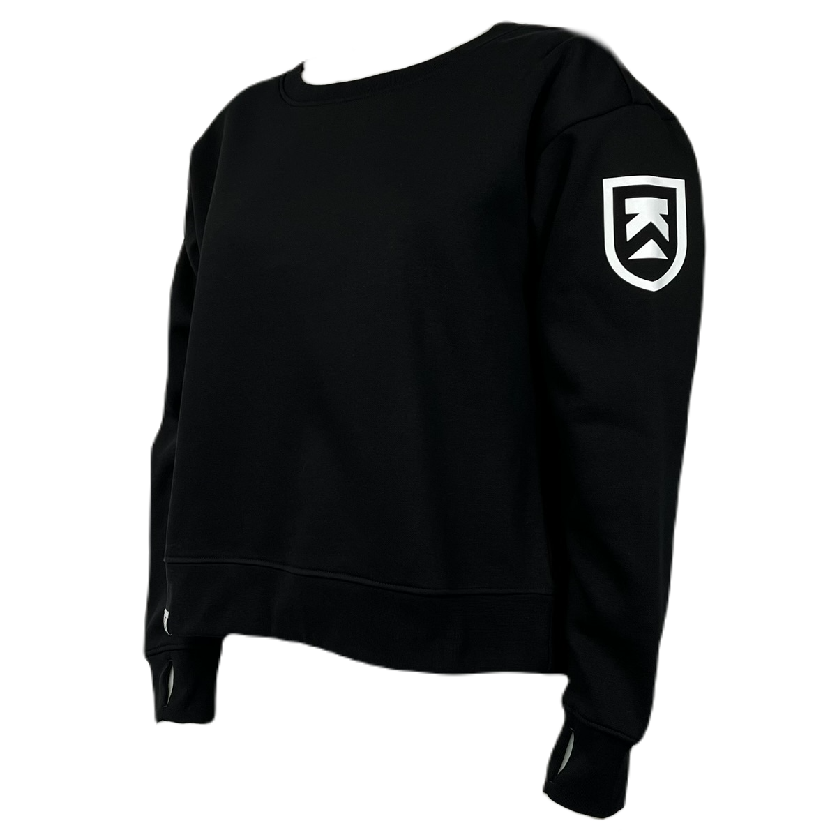 Killington Logo Women's Minimalist Crop Sweatshirt-Black-Killington Sports