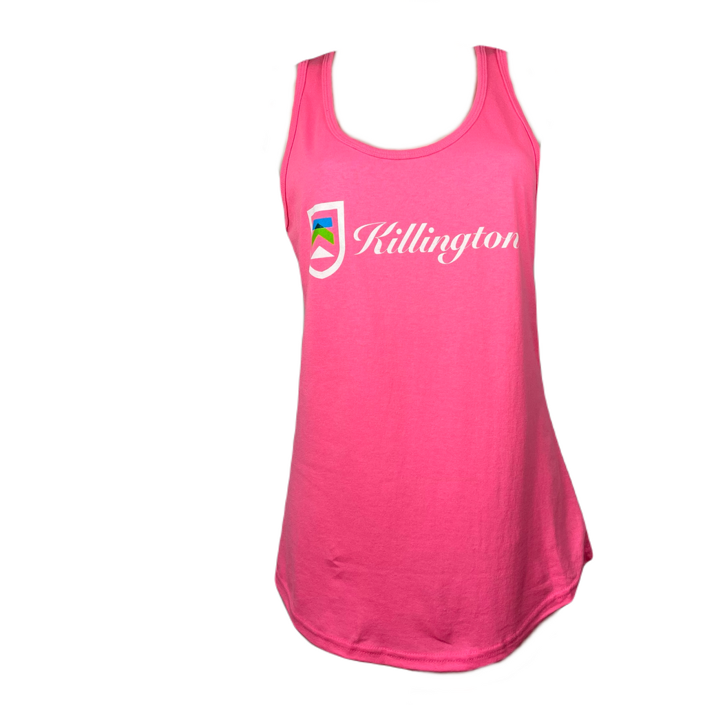 Killington Logo Women's Script Tank-Neon Pink-Killington Sports