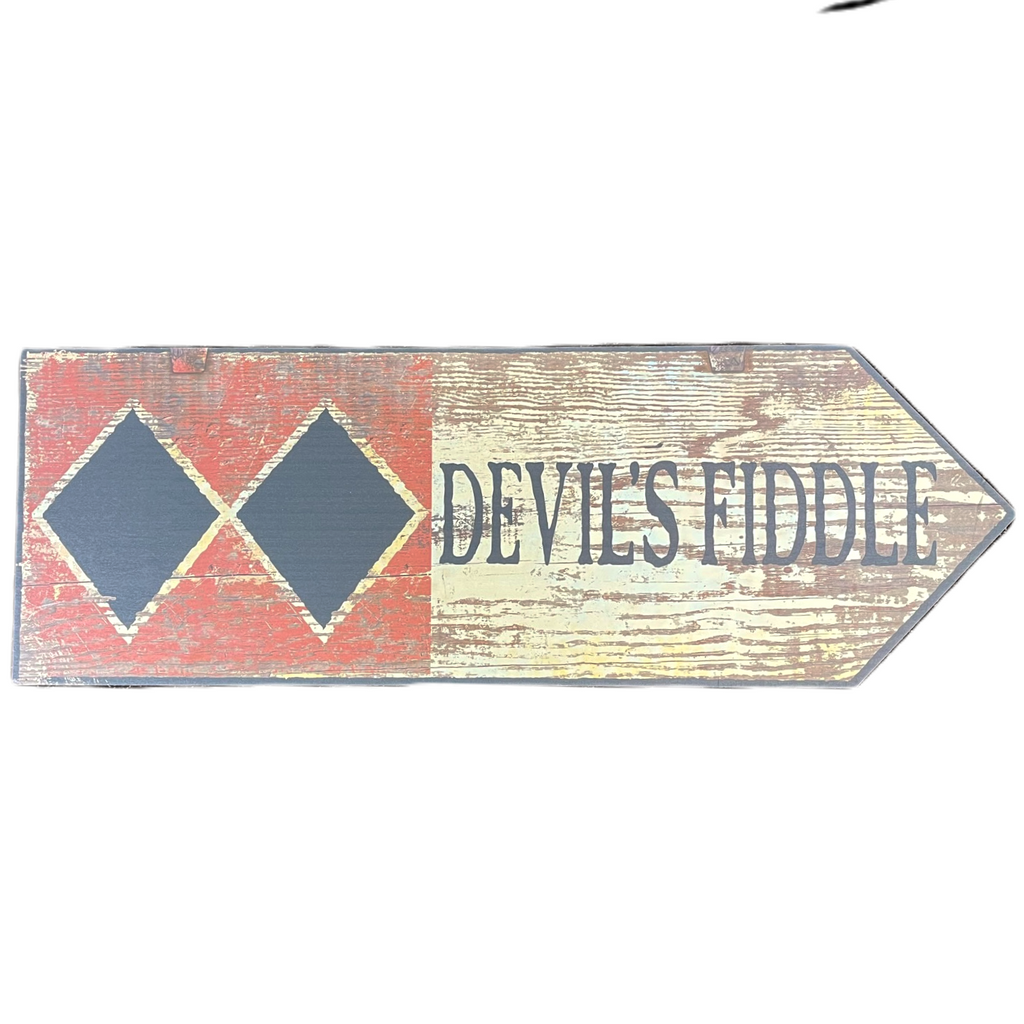 Killington Logo Wooden Trail Sign-Devil's Fiddle-Killington Sports