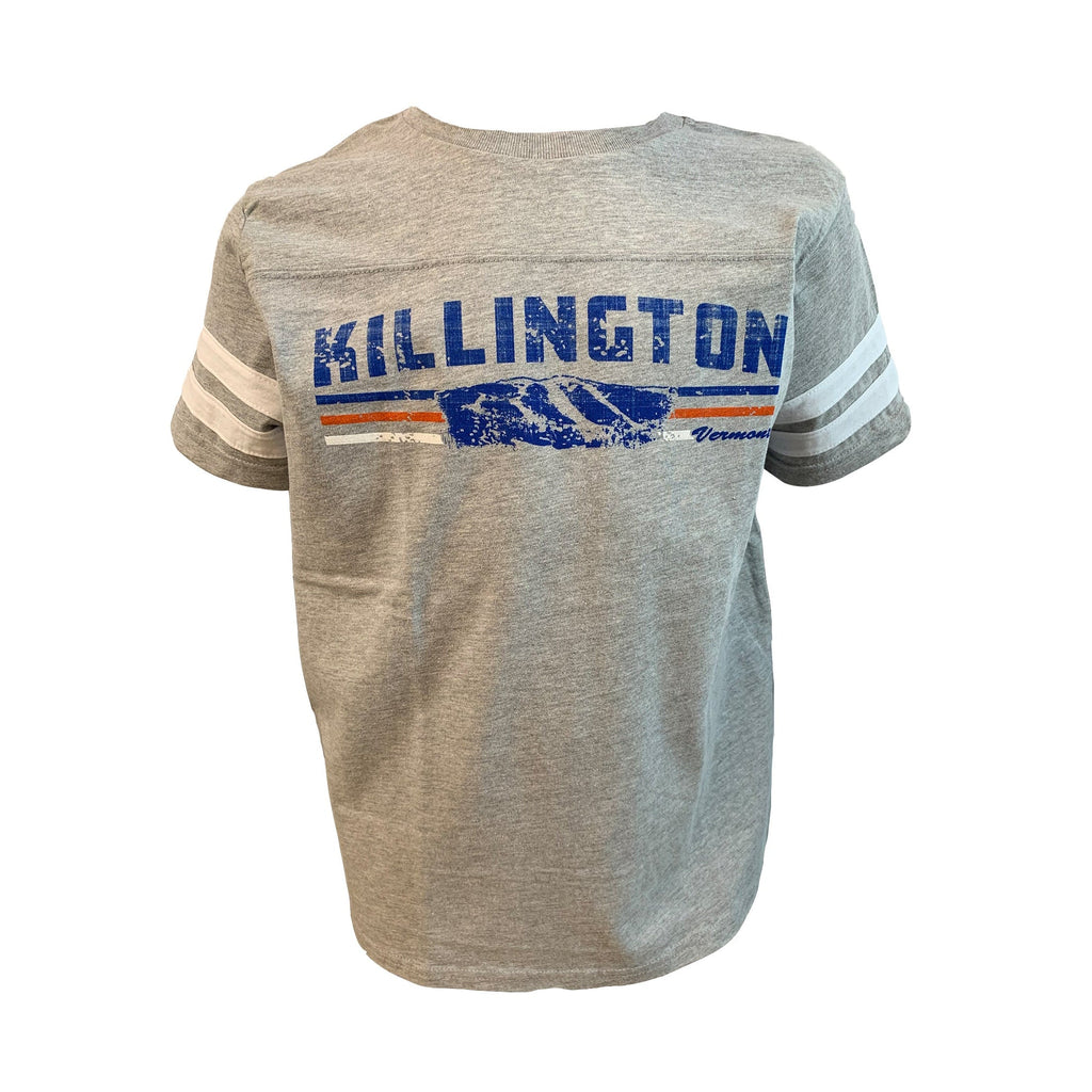 Killington Logo Youth Football Jersey TShirt-Grey-Killington Sports