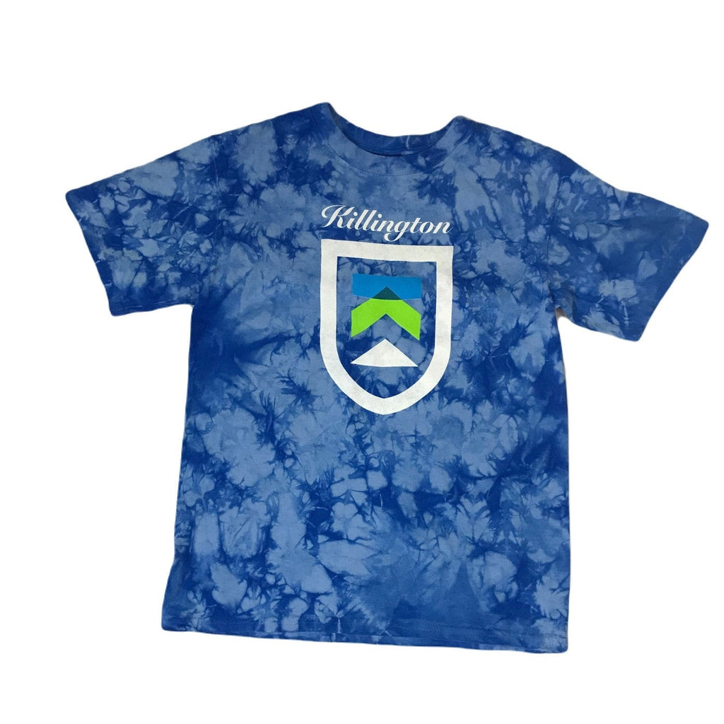 Killington Logo Youth Tie Dye Shield TShirt-Sky Blue-Killington Sports