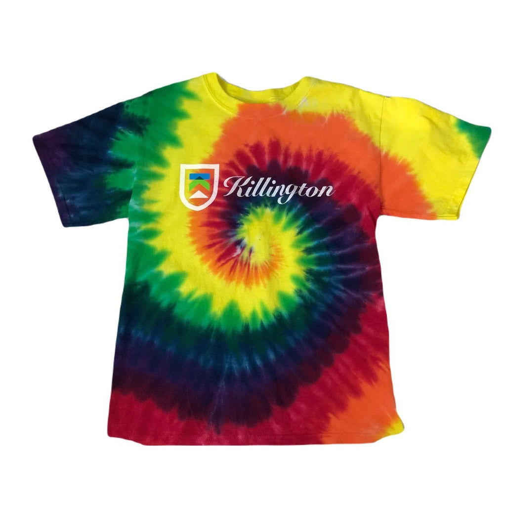 Killington Logo Youth Tie Dye TShirt-Neon Rainbow-Killington Sports
