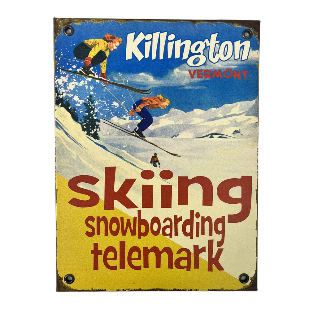 Killington Metal Wall Art: Skiing, Snowboarding, Telemark-Killington Sports