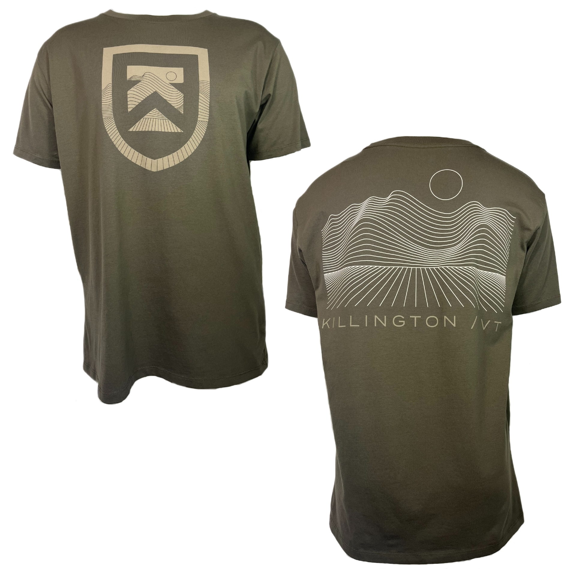 Killington Mountain Lines Core Short Sleeve Tee-Major Brown-Killington Sports