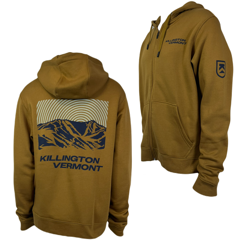 Killington Mountain Pulse Full Zip Hoodie-Dark Khaki-Killington Sports