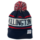 Killington Old School Ribbed Cuff Beanie with Pom-Navy/Scarlet/White-Killington Sports