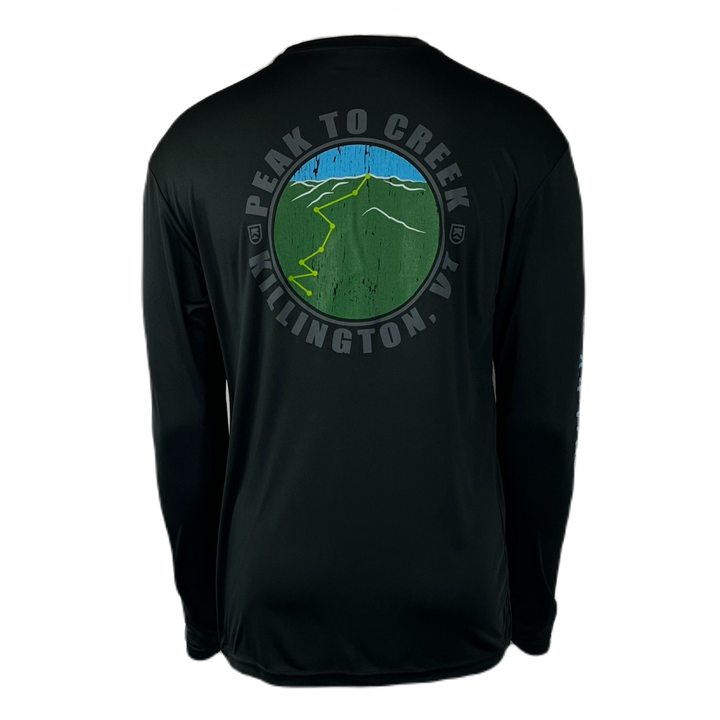 Killington Peak to Creek Longsleeve Tech Tee-Black-Killington Sports