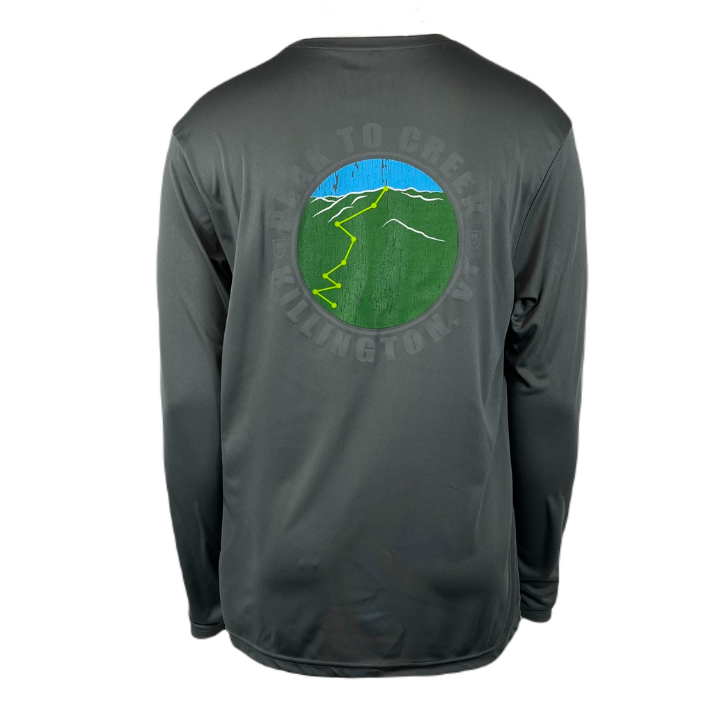 Killington Peak to Creek Longsleeve Tech Tee-Graphite-Killington Sports