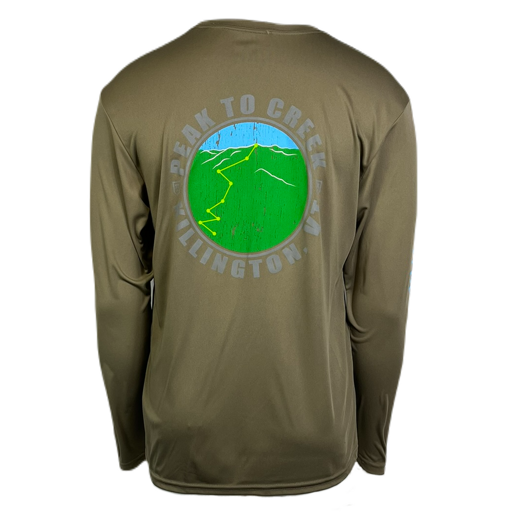 Killington Peak to Creek Longsleeve Tech Tee-Olive-Killington Sports