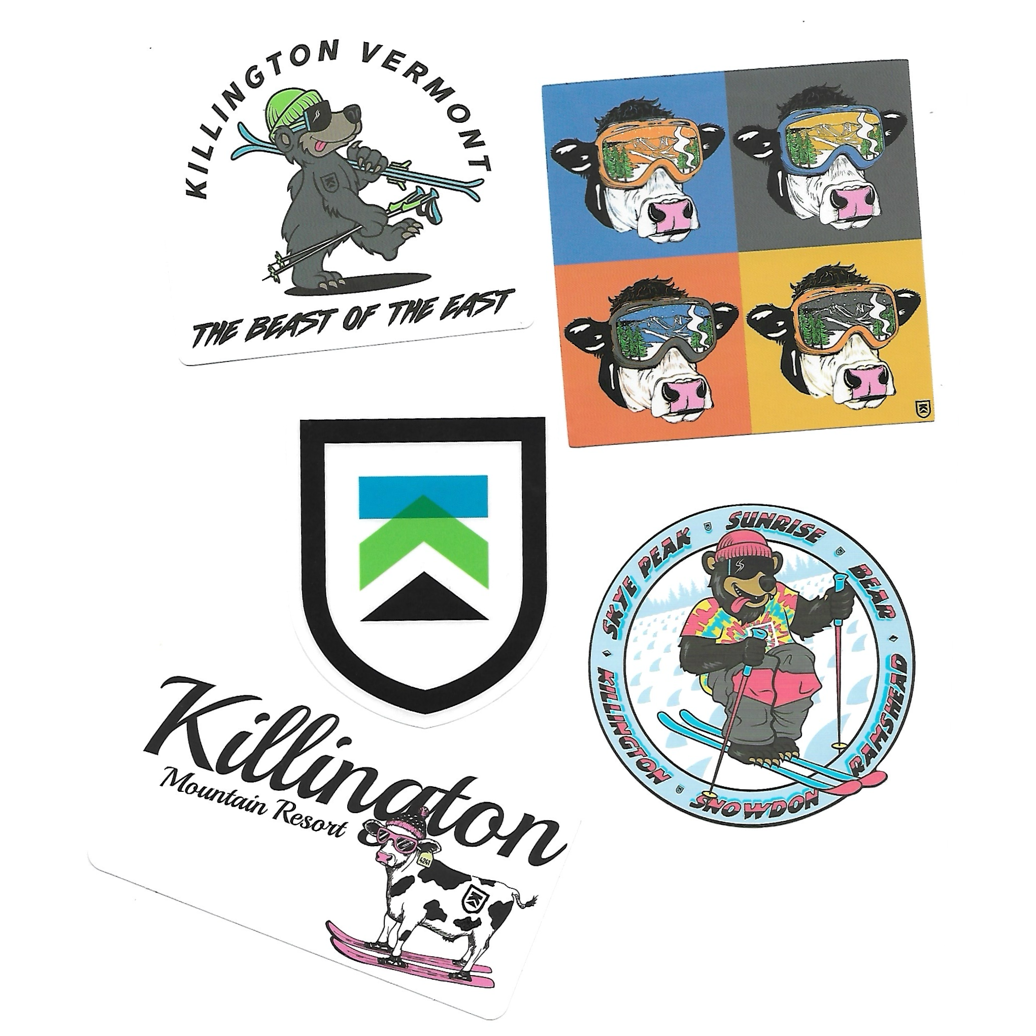 Killington & Pico Stickers - 5 Pack-Animals-Killington Sports