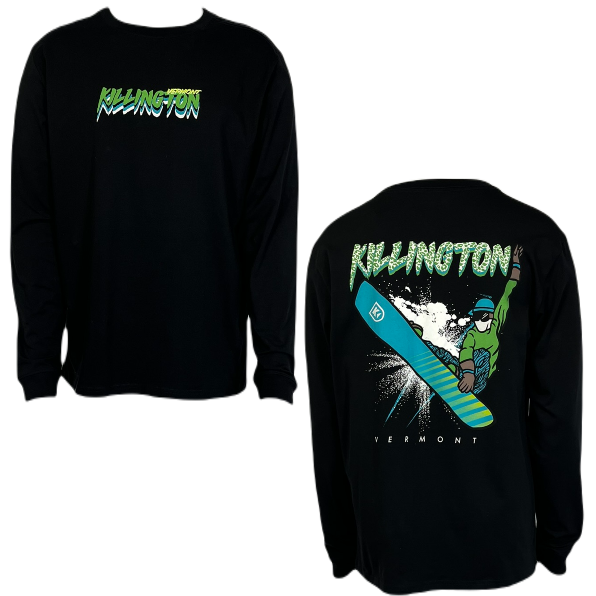 Killington Radical Snowboarder Long Sleeve Tee-Black-Killington Sports